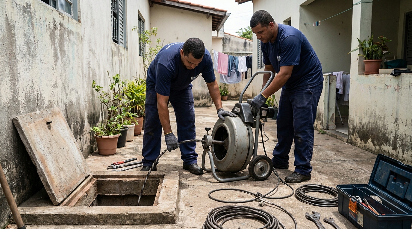 Desentupimento de Coluna Sanitária em Juiz de Fora‑MG